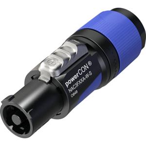 Neutrik NAC3FXXA-W-S Netz-Steckverbinder powerCON Buchse, gerade Gesamtpolzahl: 2 + PE 16A Blau 1St.