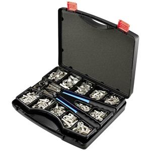 TRU COMPONENTS TC-11894512 Assortiment kabelschoenen 6 mm² - 50 mm² Zilver 281 stuk(s)