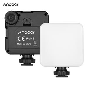 Andoer KM-72B Mini LED-videolamp RGB-kleuren Multifunctionele LED-invullamp op camera met kou