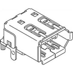 Molex 534620629 2.0 IO UPRT DIP SMT 1 stuk(s)