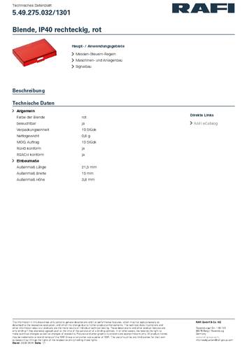 RAFI 5.49.275.032/1301 Blende Rot