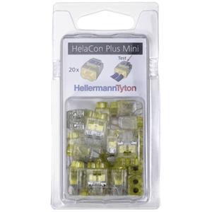 HellermannTyton 148-90054 HCPM-2-Blister-PC-CL/YE (20) Verbindungsklemme flexibel: 1.0-2.5mm² starr