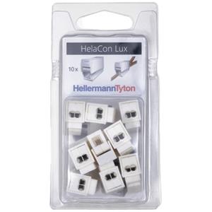 HellermannTyton 148-90058 HECL-2/1-Blister-PA66-WH (10) Verbindungsklemme flexibel: 0.5-2.5mm² star