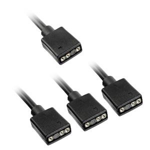Kolink PC-Lüfter Y-Kabel [1x PC-Lüfter Buchse 3pol. - 3x PC-Lüfter Buchse 3pol.] 30cm Schwarz