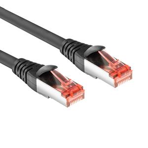 ACT FB5001 PVC U/FTP CAT6A High Flexibility Tangle-Free Patchkabel Snagless | RJ45 Connectoren | Zwart | 1 meter