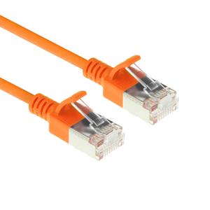 ACT DC7130 LSZH U/FTP CAT6A Datacenter Slimline Patchkabel Snagless | RJ45 Connectoren | Oranje | 15 cm