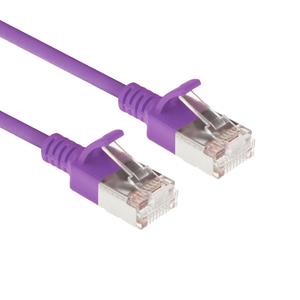 ACT DC7330 LSZH U/FTP CAT6A Datacenter Slimline Patchkabel Snagless | RJ45 Connectoren | Paars | 15 cm