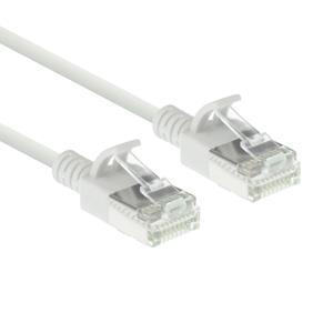 ACT DC6952 LSZH U/FTP CAT6A Datacenter Slimline Patchkabel Snagless | RJ45 Connectoren | Wit | 25 cm