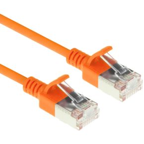 ACT DC7152 LSZH U/FTP CAT6A Datacenter Slimline Patchkabel Snagless | RJ45 Connectoren | Oranje | 25 cm