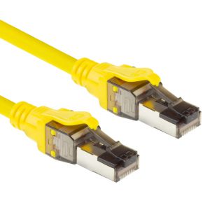 ACT FB8001 CAT8 S/FTP Netwerkkabel Snagless | RJ45 Connectoren | Geel | 1 meter