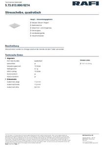 RAFI 5.73.013.000/0214 Streuscheibe (L x B x H) 11.4 x 11.4 x 0.8mm