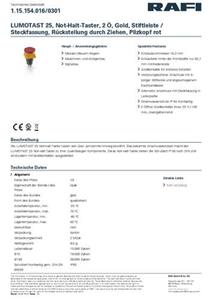 RAFI LUMOTAST 25 Drucktaster 25V 0.1A 2 Öffner 1St.