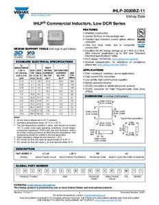 Vishay IHLP2020BZER3R3M11 Inductor SMD 3.3 µH 40.4 mΩ 5.5 A 1 stuk(s)