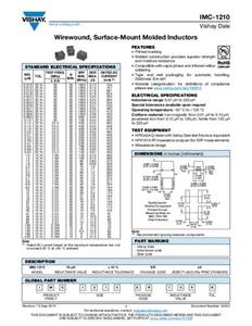 Vishay IMC1210ER101K Induktivität SMD 100 µH 14.0Ω 73mA