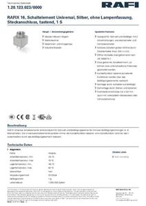 RAFI 1.20.123.023/0000 Schaltelement 1 Schließer tastend 250V 1St.