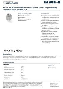 RAFI 1.20.123.025/0000 Schaltelement 2 Schließer tastend 250V 1St.