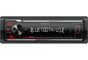 Kenwood KMM-BT209 autoradio met rode toetsenverlichting