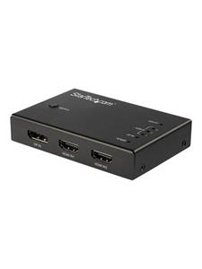 StarTech.com 4 Port HDMI Video Switch - 3x HDMI & 1x DisplayPort - 4K 60Hz - video/audio switch - 4 ports