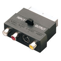 Maxtrack 3 RCA Tulp + S-video - Scart Adapter