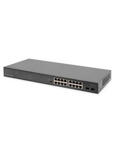 Digitus DN-95347-1 Netwerk switch 16 + 2 poorten 1 GBit/s PoE-functie