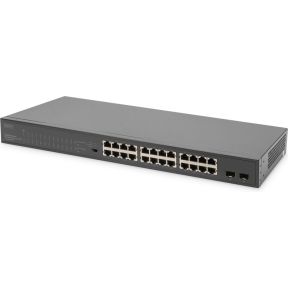 Digitus DN-95348-1 Netzwerk Switch 24 + 2 Port 1 GBit/s PoE-Funktion
