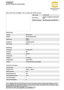 Harting 21 03 896 1420 Kabelconnector Totaal aantal polen: 4 1 stuk(s)