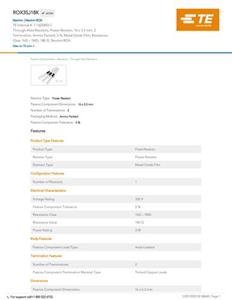 TE Connectivity 7-1625892-7 Vermogensweerstand 18 kΩ 0.05 % 1 stuk(s) Package