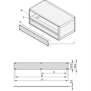 Schroff 20850426 Frontpaneel 2 stuk(s)