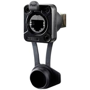 Rean AV RJ45 feed through, IP65 Airtight, bulk RRE8F-Z-010-0 Bus, inbouw Zwart 100 stuk(s)