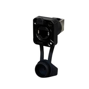 Rean AV RJ45 feed through, 90° UP, IP65 Airtight RRE8F-Z-011-1 Bus, inbouw Zwart 1 stuk(s)