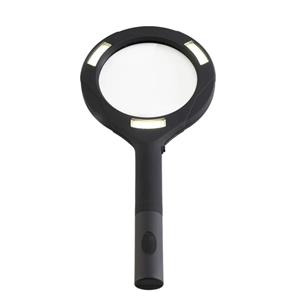 Merkloos Loep/vergrootglas met 3 LED lampjes - lees/handwerk loep -