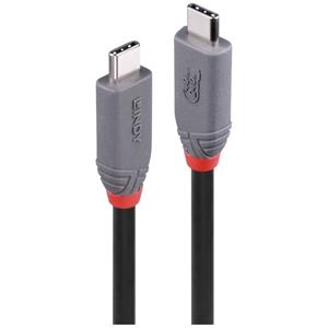 LINDY USB-C-kabel USB 4.0 USB-C stekker 2.00 m Zwart 36958