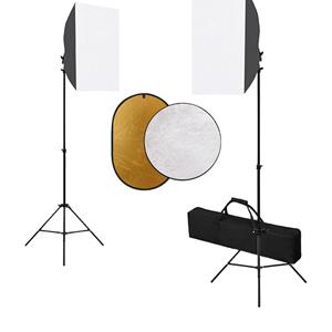 VIDAXL Fotostudio-set Mit Softbox-leuchten Und Reflektor