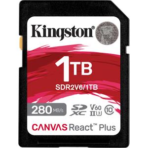 Kingston Canvas React Plus SDXC-kaart Retail 1 TB Class 10 UHS-II, v60 Video Speed Class