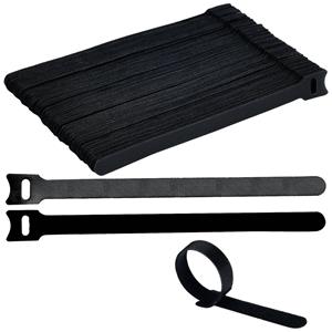 trucomponents TRU COMPONENTS T24CA058 Klittenband kabelbinder Om te bundelen Haak- en lusdeel (l x b) 200 mm x 12 mm Zwart 100 stuk(s)