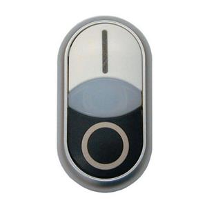 Eaton 284817 M22S-DDLF-WS-X1/X0 Dubbele drukknop Kunststof frontring 1 stuk(s)