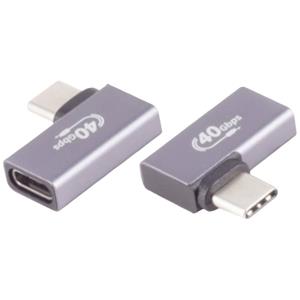 BKL Electronic USB-C-adapter, 4.0, 90° hoek links/rechts, Pro Adapter, haaks 10080135  1 stuk(s)