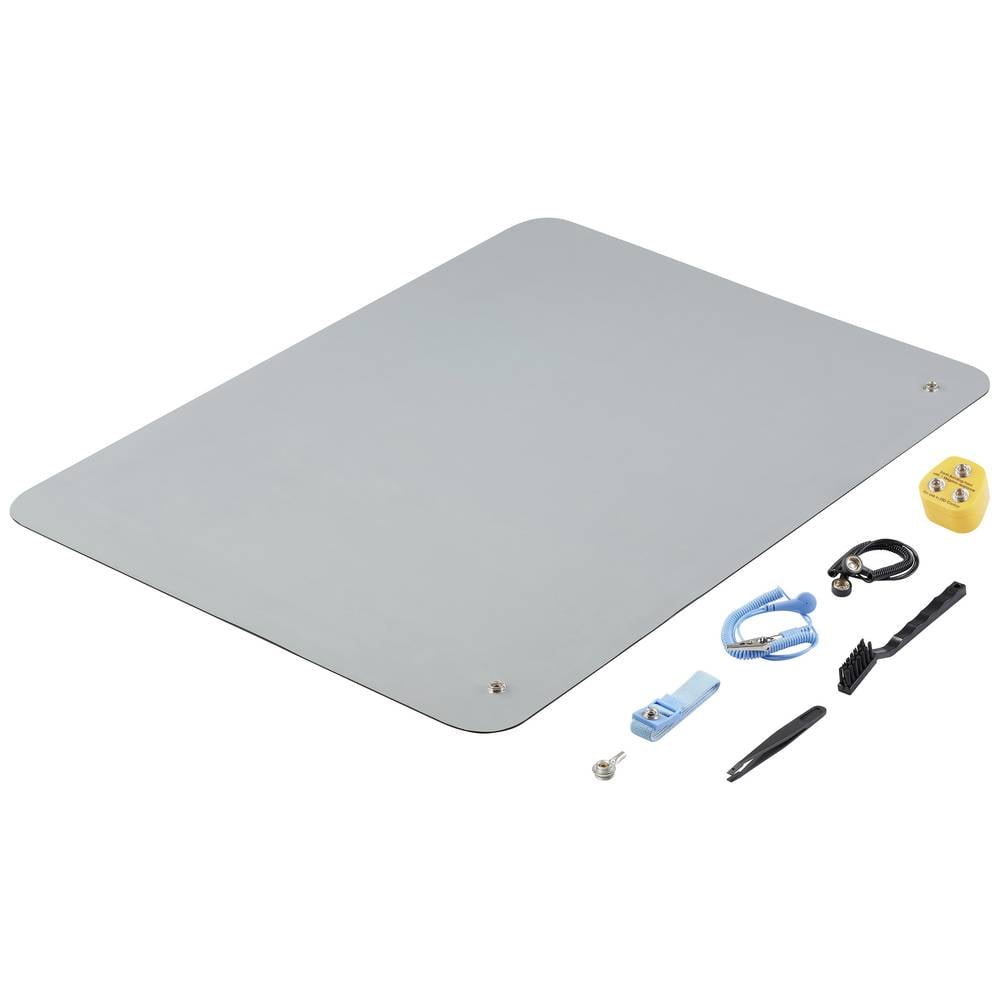 TC-12494244 ESD-matset Grijs (l x b x h) 650 x 500 x 2 mm 1 set(s)
