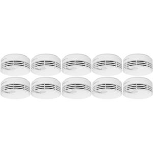 Hekatron Rookmelder Set van 10 stuks Incl. batterij (10 jaar) werkt op batterijen (Ø x h) 104 mm x 48 mm