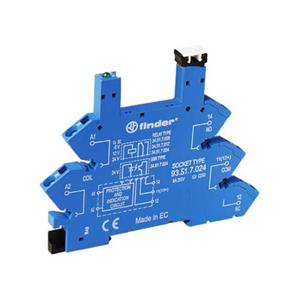 Finder 93.51.7.024 Relaissocket Geschikt voor serie:  serie 34  34.51,  34.81 (l x b x h) 93.6 x 6.2 x 76 mm 1 stuk(s)