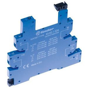 Finder 93.62.7.024 Relaissocket Met houderbeugel, Met LED, Met EMC-ontstoringsschakeling Geschikt voor serie:  serie 34  34.51,  34.81 1