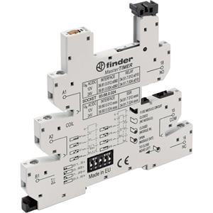 Finder 93.68.0.024 Relaissocket Met houderbeugel, Met LED, Met EMC-ontstoringsschakeling Geschikt voor serie:  serie 34  34.51,  34.81 1