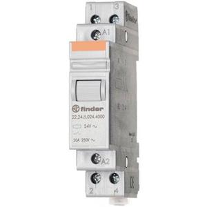 Finder 22.24.8.012.4000 Industrieel relais Schakelstroom (max.): 20 A 2x NC 1 stuk(s)