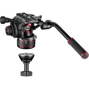 Manfrotto Nitrotech 608 Aluminium Video-Stativ mit Bodenspinne