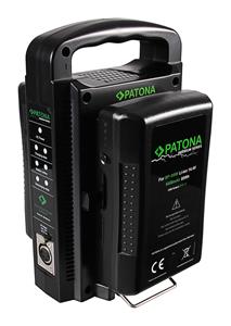 Patona Dubbele V-Mount lader voor o.a. Sony BP-95W, BP-GL65, BP-190WS - met 4-Pin XLR kabel