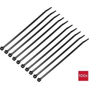 TRU COMPONENTS TC-12523668 Kabelbinder voor zonne-energiesystemen 200 mm 4.6 mm Zwart 100 stuk(s)