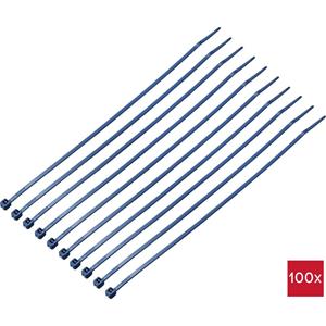 TRU COMPONENTS TC-12533348 Kabelbinder 203 mm 2.5 mm Blue Detecteerbaar (metaal) 100 stuk(s)