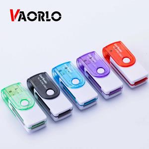 VAORLO Mini TF-kaartlezer USB2.0 hoge snelheid micro SD TF-kaartlezer micro-geheugenstickkaart