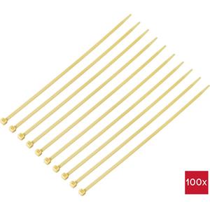 TRU COMPONENTS TC-12523712 Kabelbinder 300 mm 4.8 mm Lichtbruin Voor hoge temperatuurtoepassing 100 stuk(s)