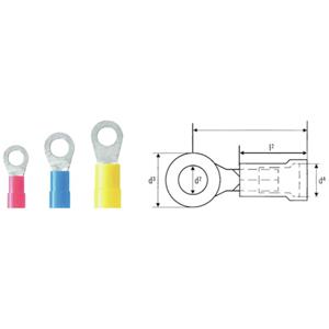 Weidmüller 2792000000 Ringkabelschoen Dwarsdoorsnede (max.): 1.5 mm² Deels geïsoleerd Rood 1 stuk(s)